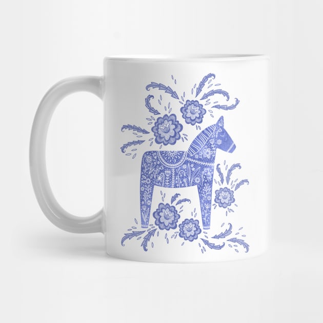 Swedish Dala Horse Blue by NicSquirrell